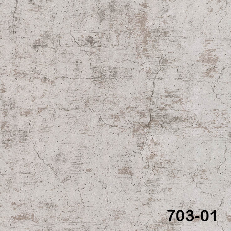 Decowall Rina 703-01 Brüt Beton Görünümlü Gri Duvar Kağ