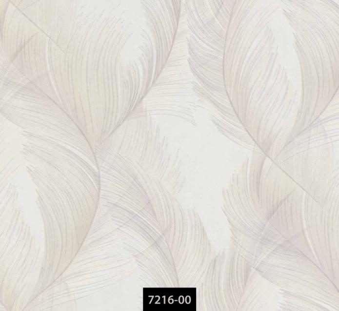 Valerian 7216-00 Ekru & İnci Beyazı Tüy Desenli İthal D