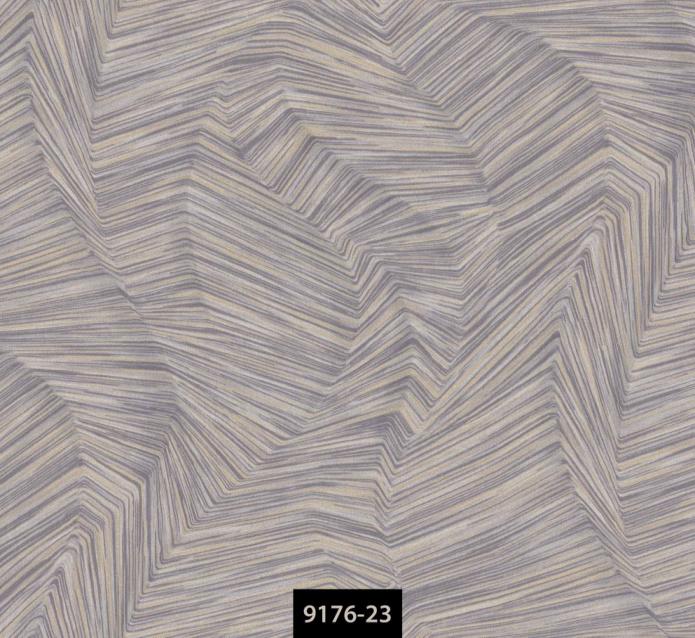 Valerian 9176-23 Füme & Gümüş Geometrik İthal Duvar Kağ