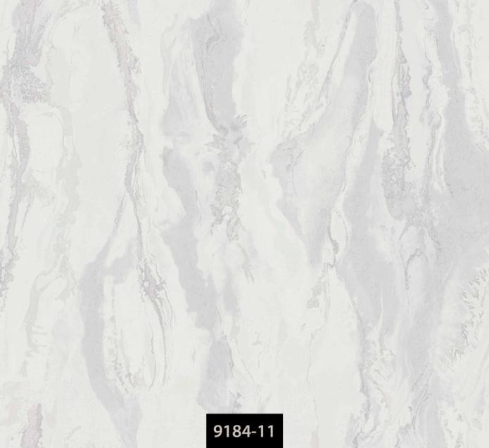 Valerian 9184-11 İnci Beyazı & Gümüş Mermer Desenli İth