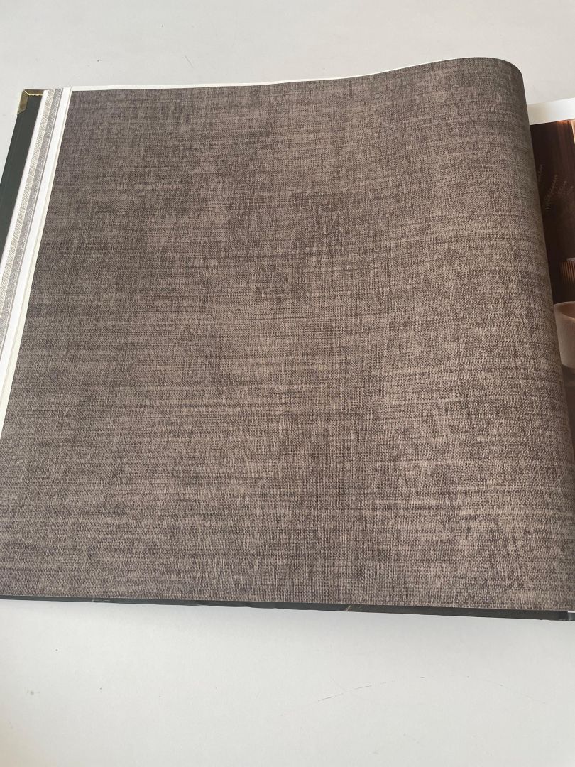 Wallert Olivia 102-1 Kahverengi Dokulu Düz Duvar Kağıdı